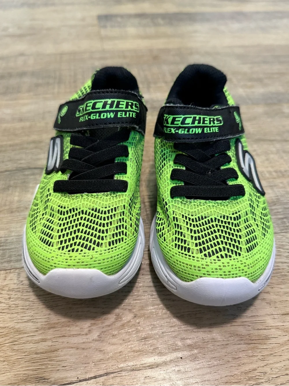 Skechers Kids' Flex-Glow Elite Light-Up Sneakers - Neon Green Size 11K